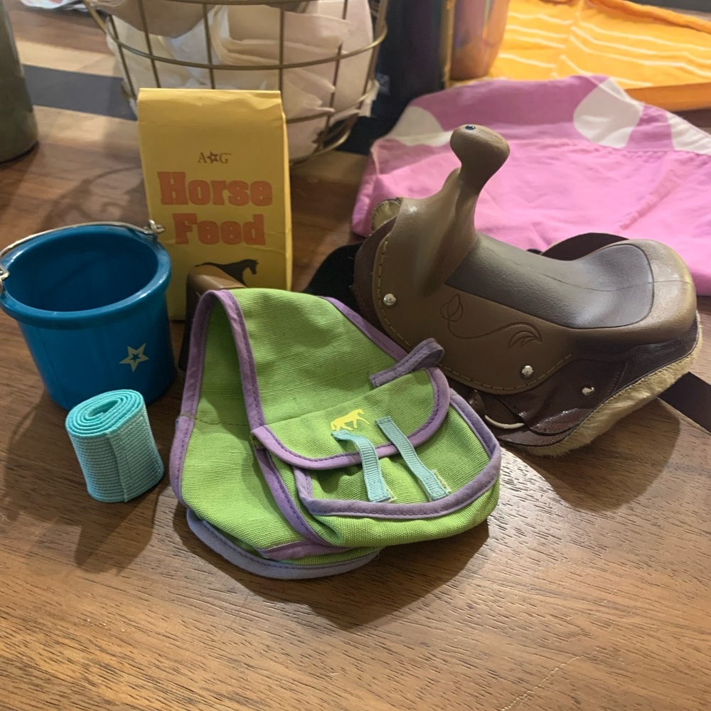 American Girl Doll Just Like You Western Saddle Set(RETIRED 2012, missing brush)